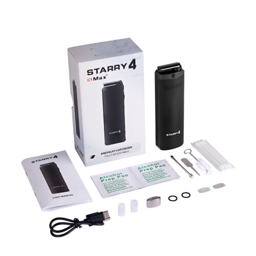 Vaporizador de hierbas secas X-Vape X-Max Starry 4, color negro