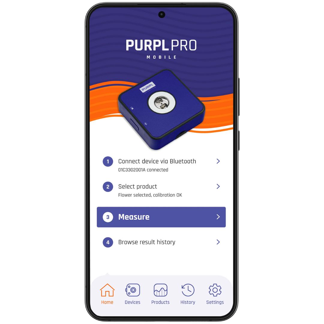 purple pro weed tester mobile app
