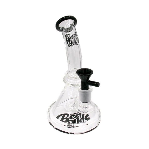 Bong in vetro Best Buds Bent Neck 19.5 cm in vetro trasparente