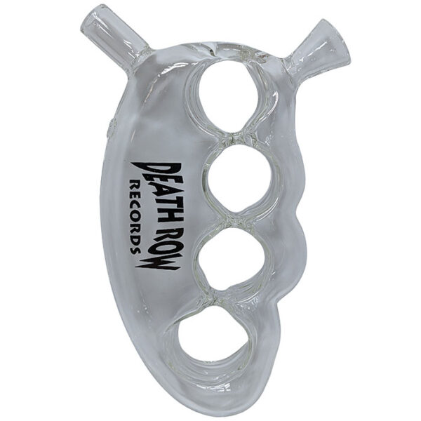 Death Row Records Knuckle Blunt Bubbler in vetro trasparente – 15 cm