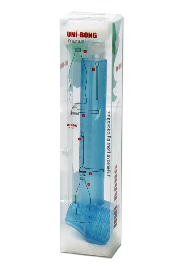 Uni-Bong Maker, rot oder blau, auf Standardflasche als tragbare Mini-Bong