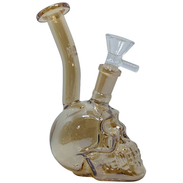 death row records metallic skull waterpijp goud
