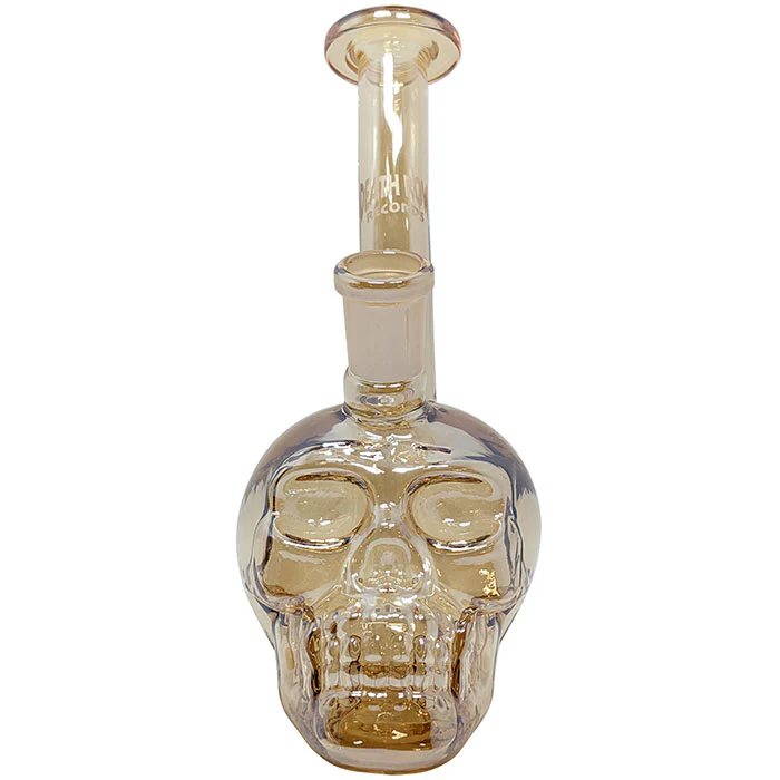 Death Row Records metallic skull waterpijp goud