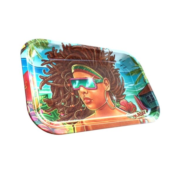 raw rolling tray brazil girl medium 28x18 cm metaal