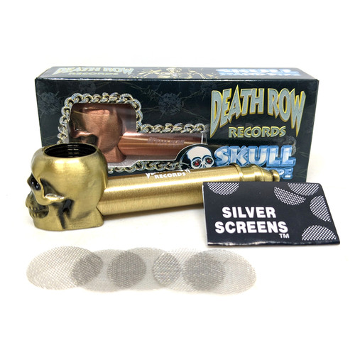 Death Row Skull Hitter Handpijp 7,6 cm Metaal