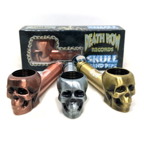 Death Row Skull Hitter Handpijp 7,6 cm Metaal