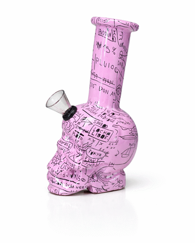 Mini Glass Bong Skull 15cm