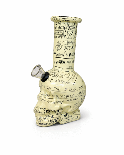 Mini Glass Bong Skull 15cm