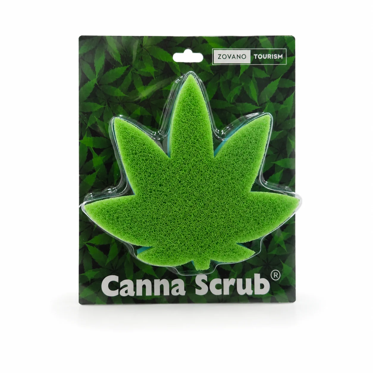 Canna Scrub – houbička na drhnutí konopných listů | Balení zelené houbičky na drhnutí plevele