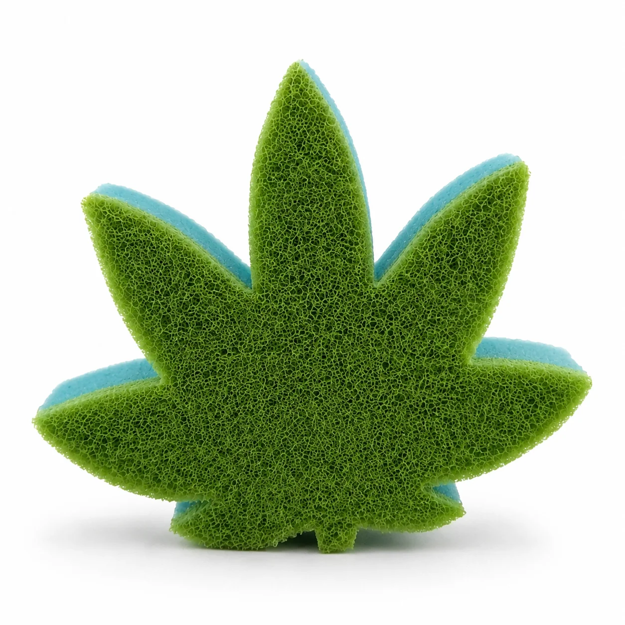 Canna Scrub – Drhnoucí houba na konopné listy | Zelená drhnoucí houba na plevel, přední strana