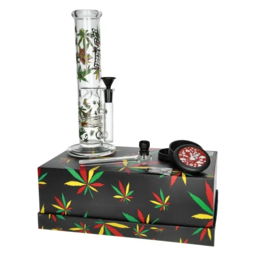 Superhelden-Set 2 | Mini-Bong, Grinder & Glaspfeife