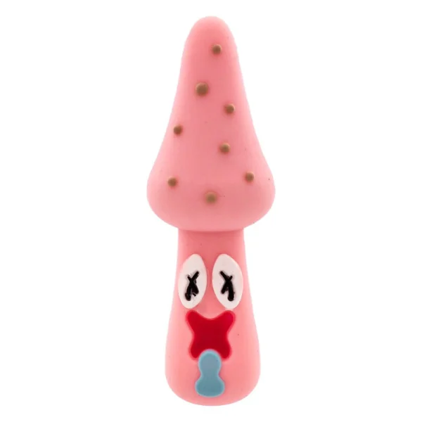 Silikonová dýmka Houba 10cm růžová