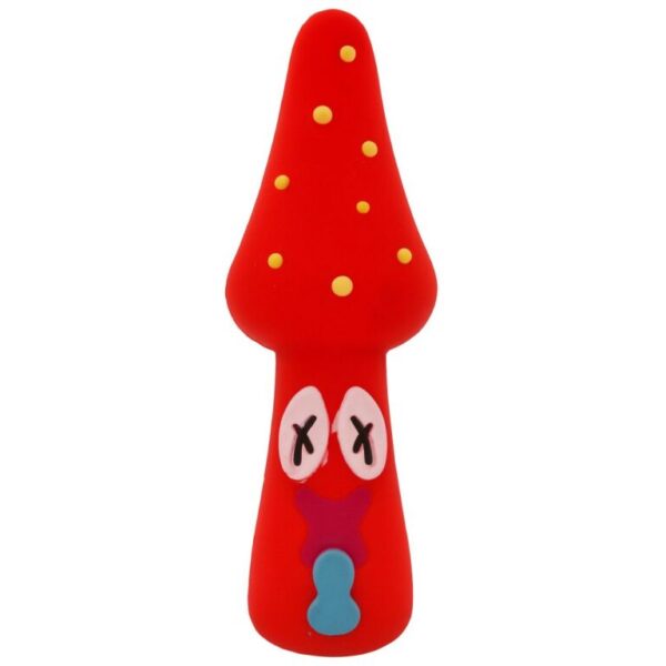 Silikonová dýmka Houbová 10cm červená