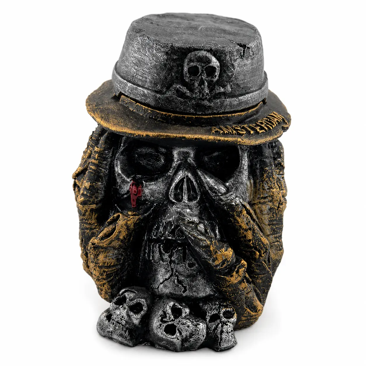 Amsterdam Skull Asbak – Gothic Schedel met Hoed