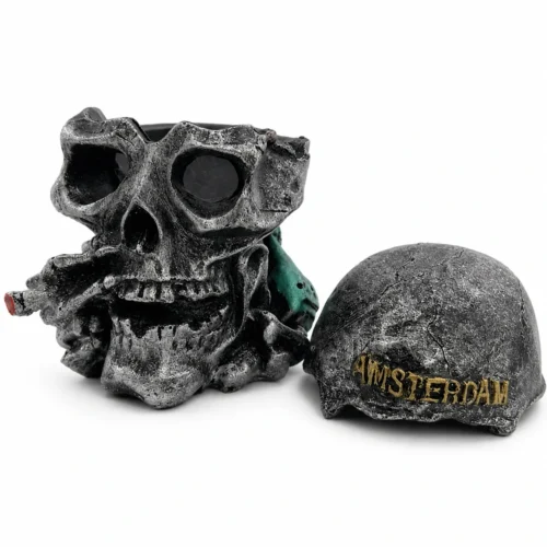 Cendrier Amsterdam Skull - Crâne avec cigarette