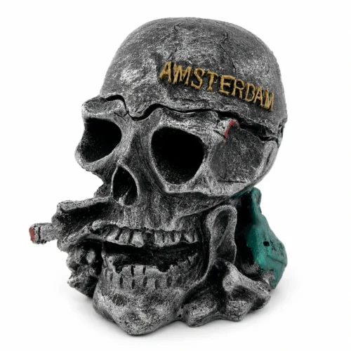 Cendrier Amsterdam Skull - Crâne avec cigarette