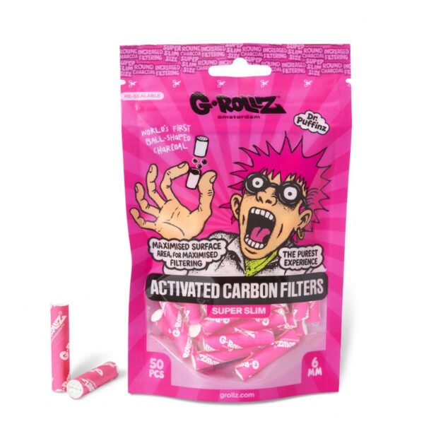 G-Rollz Actieve Koolfilters Roze Ø6mm Zak