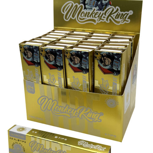 Monkey King KS Wide XL Unbleached Rolling Papers | Displaybox (24pcs)